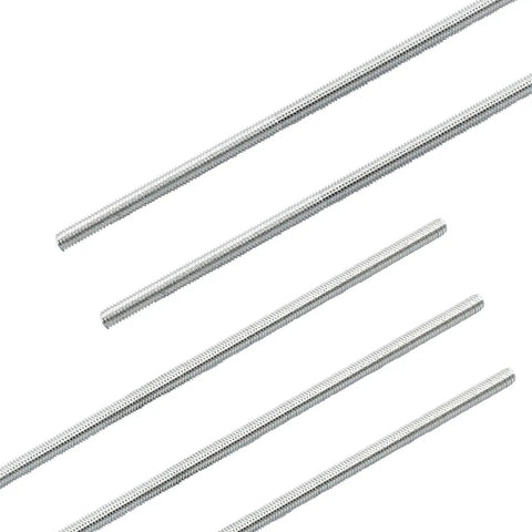Heavy Duty 304 Stainless Steel M3 Threaded Rods 300mm Long for stress-free DIY projects, showcasing five fully threaded rods.