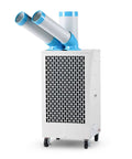 Heavy Duty Indoor Outdoor Spot Cooler With Twin Ducts And Auto Oscillating Airflow, 10,236 BTU Power, ETL Certified Portable Cooling Unit