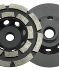 4 Inch Double Row Diamond Grinding Cup Wheel For Angle Grinder With 5/8-11 Arbor Delivers Fast Grinding On Concrete Granite