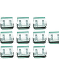 10x Invisible Trouser Hem Clips For Quick Leg Shortening, Multi Use Portable Alloy Clip, No Sew Hemming, Green, Durable and Discreet