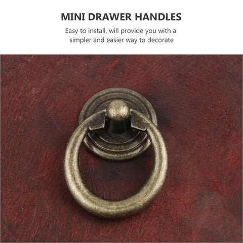 Zinc Alloy Round Cabinet Pulls And Jewelry Box Drawer Knobs European Style Retro Door Handles For Dresser And Cupboard Multi Functional