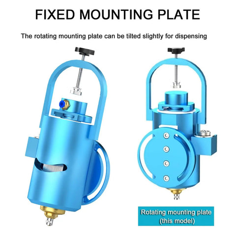 Easy Setup Hot Melt Glue Dispenser 30ml With Foot Switch And Mounting Bracket For Electronics Assembly, fixed and rotating mounts