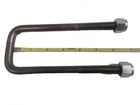 Square Trailer Axle U-Bolt Kit Pro Grade Heavy Duty For Boat Utility And Cargo Trailers Fits 2-1/8 Inch Inner Width, 6-1/2 Inch Length, And 1/2 Inch Diameter Keeps Leaf Springs Tight And Prevents Shifting In Saltwater And Freshwater, with nuts