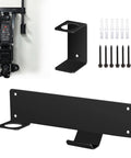 Wall Mount Jack Stand Rack Organizer For Hydraulic Floor Jacks Heavy Duty Holder And Brackets shown with mounting hardware.