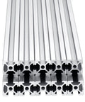 10 Pack 48 Inch T Slot Aluminum Extrusion 2020 European Standard Anodized Linear Rail For 3D Printers And CNC DIY Projects 1220mm Silver