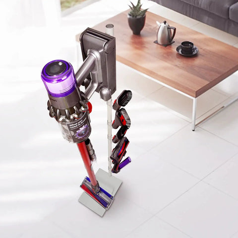 Cordless Vacuum Stand Docking Station With 6 Hooks For V15 Detect V11 V10 V8 V7 V6 Bracket Accessory Holder upright in living room