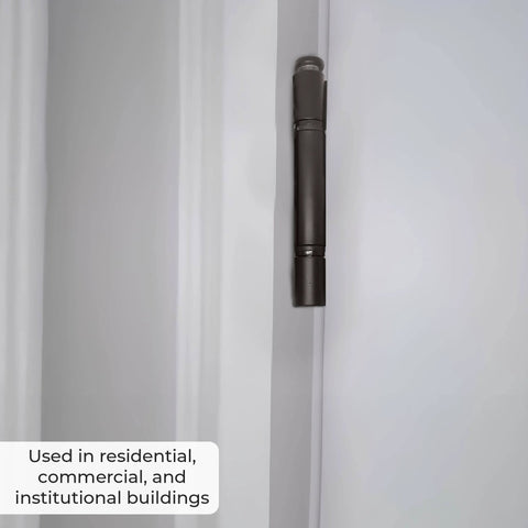 Adjustable Two Way 2D Steel Hinge For Doors And Windows With Removable Pin In Rustic Umber Finish installed on door frame