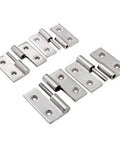 Removable hinge components set in 304 stainless steel with mounting plates and pins