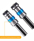 Duty Collet Chucks For Thread Milling Offer Floating Compensation With 5 mm Adjustment For Precise Mechanical Assembly And Metalworking Jobs Without Breaking Taps Or Tools In Busy Workshops, showing up-and-down floating design.