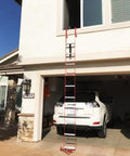 Retractable Two Story Fire Escape Ladder For Windows 13 Feet No Tools Needed Easy To Use Emergency Escape With Secure Window Hooks Heavy Duty Safety Ladder For Home extending from garage window