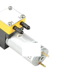 Workhorse Diaphragm Vacuum Pump 12V 24V For Air And Liquid Sampling Ultra Compact 239g showing side view with connectors