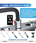 Universal Fuel Pump Removal Tool With Adjustable Lock Ring Spanner For Most Vehicles, 3/8 to 1/2 inch adjustment view