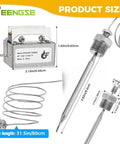High Limit Fryer Switch Thermostat For Gas Fryers, Three Eighths Inch NPT Thread, 92mm Probe, 80cm Lead, Compatible With IF Series
