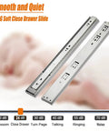 22 Inch Full Extension Drawer Slides With Ball Bearing Rollers, Heavy Duty Side Mount, 100 Lb Capacity, shown in zinc finish