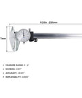 4-Way Imperial Dial Caliper 0-6 Inch Carbon Steel Built Tough Shock Proof With Inside Outside Depth And Step Measurements