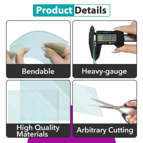 Replacement Lens Kit For LYG M800H And 17800F Welding Helmets showing bendable and heavy-gauge lens details