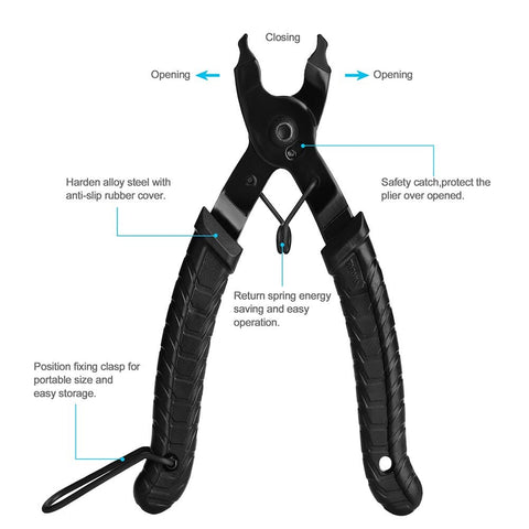 Bike Chain Repair Tool Kit With Link Pliers Chain Breaker Splitter 6 Pairs Missing Links Master Link Remover And Connector Kit For On The Go Maintenance