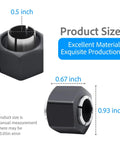 Half Inch Router Collet And Nut Replacement For DW6212 DW618 DW616 Routers Twelve Point Seven Millimeter Compatible, product dimensions shown
