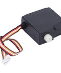 High Torque Rc Steering Servo Motor 17 Grams Five Wire Upgrade For Sachiyu 16101 16102 16103 16201 RC Cars angled view on table.