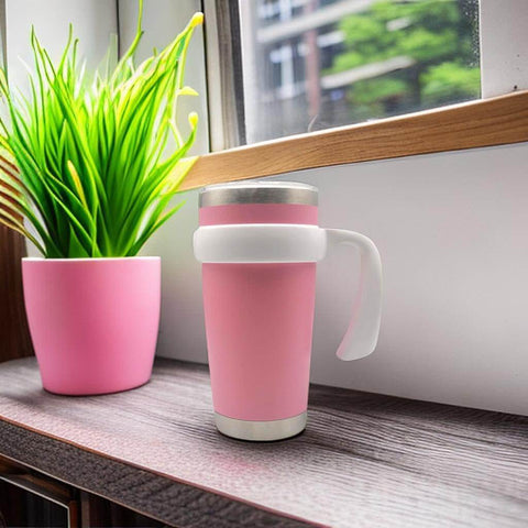Anti Slip 20 Oz Tumbler Handle With Comfy Grip For Vacuum Insulated Travel Mugs Fits Yeti Rambler Ozark Trail on tumbler