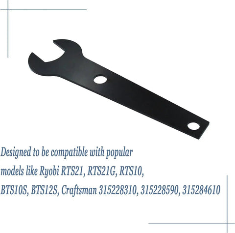 Heavy Duty Table Saw Blade Wrench For 10 Inch Shop Tools Replaces 0101010312 And 0101010313, black wrench compatible with Ryobi RTS21.