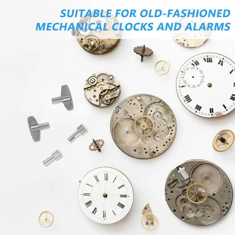 Clock Winding Key For Mechanical Clocks, Pro Repair Tool For Vintage Alarm Clocks, metal winders with clock gears and dials