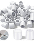 40 Pack Rubber Door Stop Tips And Caps 0.39 Inch Replacement Stoppers For Doors And Hinges in Universal White Soft Rubber