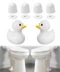 Image showing 2 Pack Ceramic White Duck Toilet Bolt Covers With 4 Round Cap Washers Adorable Bathroom Decor Easy Tool Free Install