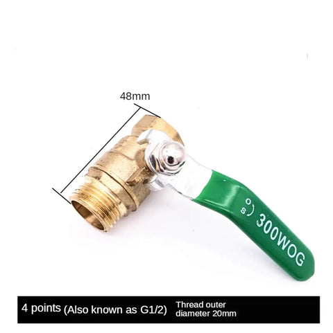 Heavy Duty Half Inch Brass Ball Valve With Smooth Pull Lever Handle Male To Female Plumbing Fitting For Copper Pipe No Sweat Setup Built Tough Shop Ready, showing a close-up of the valve with handle.