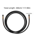 Heavy Duty High Temperature Steam Hose For Steam Irons And High Pressure Ironing, Durable Tubing, 300cm length, black
