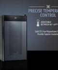 8 Bottle Countertop Wine Cooler For Red And White Wines With Digital Temperature Display Freestanding Refrigerator With Smoked Glass Door Quiet Operation Keeps Wine At About 55 Degrees Fahrenheit For Optimal Flavor