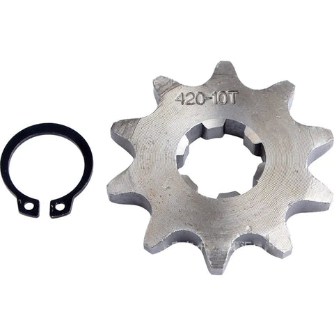 Top Shelf 12T 420 Chain Front Sprocket For 50CC 70CC 90CC 110CC Mini Bike Go Kart Solid Steel with retaining ring.