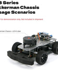 4WD Robotic Car Chassis Kit With Aluminum Alloy Frame Hall Encoder Ackerman And Differential Drive RC Tank Style System ROS
