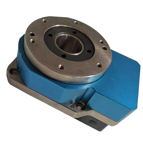 Close-up of Built Tough CNC Turntable With Hollow Rotary Actuator And Planetary Gearbox for Robot Reducer tasks, showcasing precision design.