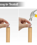 Installation of 24 Pack Nail On Furniture Sliders Three Quarter Inch Round Teflon Pads For Chair Legs Floor Protectors shown in gray