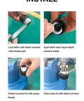 Installation steps for Universal Descaling Kit For Gas And Electric Tankless Water Heaters With 1/2 HP Submersible Pump.
