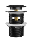Freestanding Bathtub Drain Kit With Universal Fine Thread And Coarse Brass Thread Bushing Assembly Anti Rust Matte Black Finish
