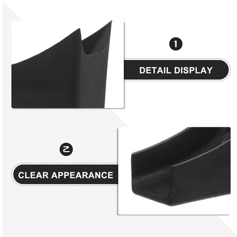 Close-up of U Shaped Boat Style Chair Feet Floor Protectors With Screws showing anti slip noise reducing rubber pads detail