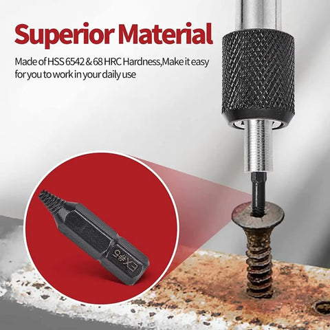 Grab This Ultimate 22 Piece Damaged Screw Extractor Drill Bit Set To Bust Those Stripped Screws Like A Pro And Fix Rusty Bolts Fast With High Hardness Durability That Slams Straight Through Jagged Messes Every Single Time. HSS extractor bit removing rusty screw