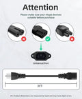 Diagram of 3 ft Replacement Three Prong Power Cord For Instant Pot And Most Kitchen Appliances with compatible connector illustration