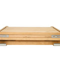 Killer Pull Out Tambour Counter Extender For 21 Inch Drawers Heavy Duty Maple Wood Sliding Cabinet Organizer sweet kitchen prep space top rock solid and a serious counter upgrade, side view.