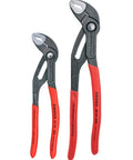 Cobra Locking Pliers Set Two Piece With Fine Adjustment For Different Sized Workpieces, Self Locking For Minimal Hand Force And Zero Slippage