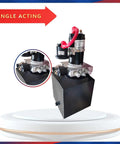 Single acting Portable 12V Hydraulic Power Unit for car lifts and dump trailers, compact design with 0.8 kW output