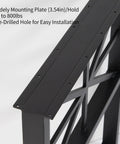 Top view of Beefy Heavy Duty Metal Table Legs 28 Inch High Square Tube Iron Desk Legs with pre-drilled mounting holes.