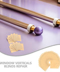 Vertical Blind Repair Tabs 80 Pack Heavy Duty PVC Quick Fix Replacement Kit With Reliable Tape Adhesive Grip for convenient use.