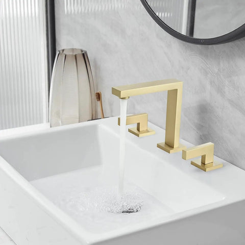 8 Inch Widespread Matte Black Bathroom Faucet For Sink 3 Hole Setup With Pop Up Drain And Supply Hoses 2-Handle Brass Modern Vanity Mixer Tap Easy Install No Fuss Commercial Grade Quality