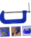4 Inch Thickened G Clamp With Quick Release For Woodworking And DIY Projects Heavy Duty Metal C Clamp Desk Mount Clamp Delivers Marring Free Holds And Rock Solid Jaw Grip On Angled Surfaces