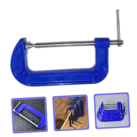 4 Inch Thickened G Clamp With Quick Release For Woodworking And DIY Projects Heavy Duty Metal C Clamp Desk Mount Clamp Delivers Marring Free Holds And Rock Solid Jaw Grip On Angled Surfaces