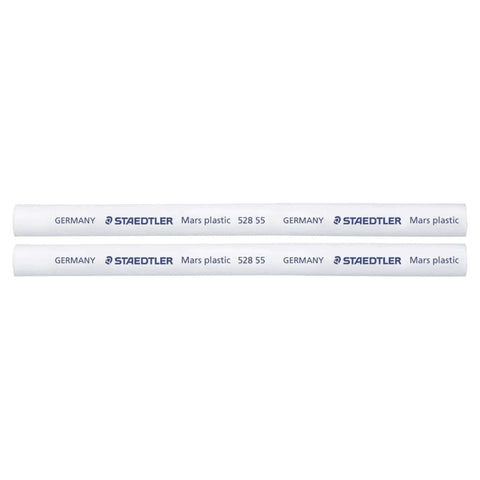 Mars Plastic Eraser Refills Latex Free For Refillable Eraser Holder White 2 Pack Clean Erasing Power For Artists And Students Smudge Free Removals