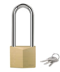 Keyed Padlock Waterproof Solid Brass Lock 2.6 Inch With Keys For Sheds Storage Units School Gym Lockers Fences Tool Boxes